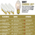 24-Count C7 Bulbs 5-Watt, Iconikal Night Light Candelabra Clear for Lamps Nightlights Lanterns String Lights