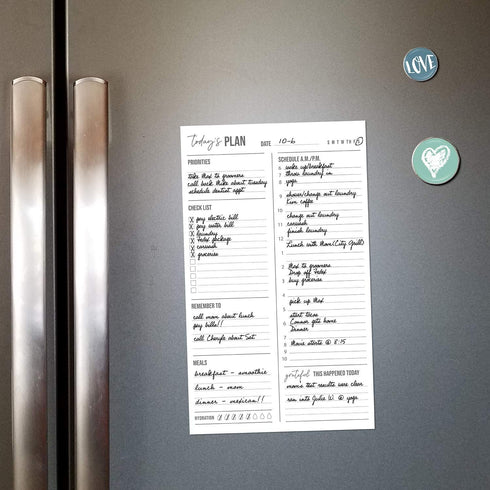 Daily to Do List Sticky Notepad, 6" x 10" Fill-in Schedule, Today's Plan Reminder Gratitude Checklist