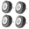 4 Pack 2 Inch Wire Brush Wheel for Drill, 0.0118" Coarse Crimped Carbon Steel Wire, Heavy Duty for Rust Removal