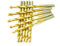 DRILLFORCE 10 PCS, 1/4" x 4" Titanium Coated Twist Drill Bits, Pack in Plastic Bag