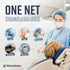24" 100 Pack, 24" MEDICAL NATION Disposable Bouffant Caps Hair Net | Blue | Non-Woven, Non-Pleated Hairnets for Food