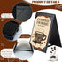 9 Pack 2 Leatherette Table Tents Black PU Leather Menu Covers Bulk Double Sided A-Frame Sign Holders Side Drink Dessert
