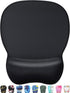 MROCO Ergonomic Mouse Pad, Black Color with Gel Wrist Rest, Comfortable Non-Slip PU Base, 9.4 x 8.1 in