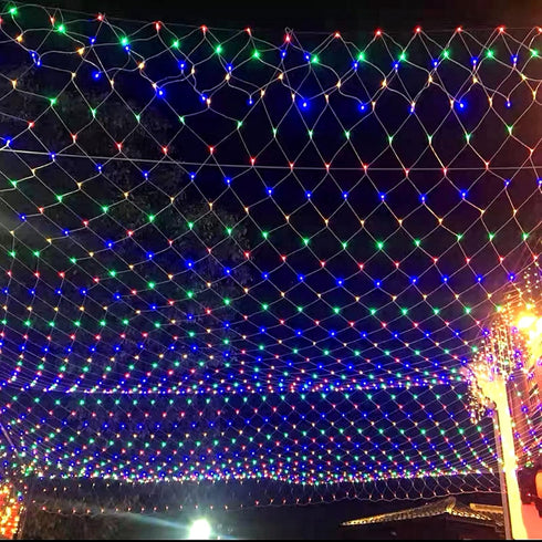12FT 5FT 360 8 WATERGLIDE Outdoor Christmas Net Lights, x LED Mesh String Light with Lighting Modes, Connectable Light