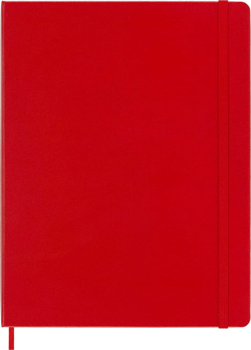 Moleskine Classic Notebook, Hard Cover, XL (7.5" x 9.5") Ruled/Lined, Scarlet Red, 192 Pages by Moleskine