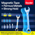 GAUDER Magnetic Tape with 3M Adhesive, Strong Self-Adhesive Magnet Strip, 10 ft x 0.6 in