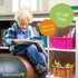 Really Good Stuff Stacking Bins, 14" x 10" x 5 ¾" - 4 Pack, Neon Stackable Storage Bins