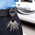 KEY-BAK SUPER48 Locking Retractable Keychain, Durable Polycarbonate Case with Leather Belt Loop, Black