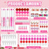HEYUNG 15 Sets Valentine's Day Beadable Pens - Heart Silicone Beads Pens with 133PCS Pink Spacer Beads