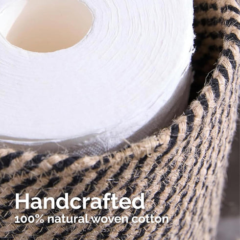 Roll,3 Toilet Paper Holder, Boho Decor Toilet Paper Storage Stand for Bathroom,Cotton Handmade Woven Paper Basket