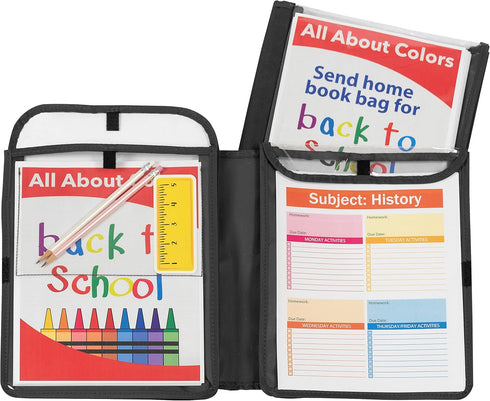 C-Line Homework Connector Folder, Black, 1/2" x 10 3/4" x 13" by C-Line