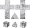 3 Pieces Dice Welding Kit, Mild Steel Triangle Plate for Beginners, DIY Welding Equipment, 3 Styles (1.5 Inch)