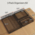 Drawer Organizer Tray Set, 3 Pcs Metal Mesh Desk Organizers, Pen Pencil Tray for Office, Bathroom, Kitchen, Makeup