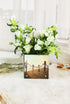 HESIN Acrylic Photo Block Cube Pen Holder, 4-Side Desktop Storage Organizer for Office, Home, Kids, 5" x 5" Photo Frame