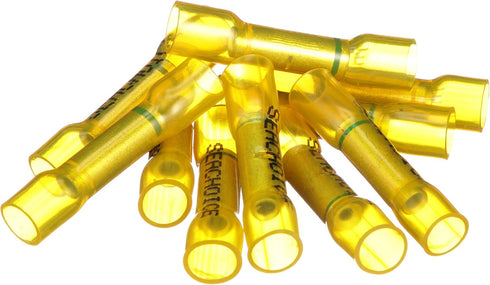 Seachoice Step Down Heat Shrink Butt Connector - Marine Grade, Yellow, Pack of 10, 16-14 to 12-10 Wire Range