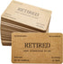 RXBC2011 Retired Business Cards, Kraft Paper Funny Retirement Gift (Pack of 50/No Case) for Retired Men and Women