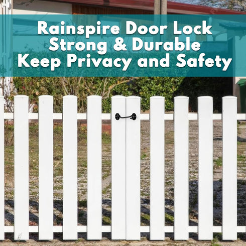 Rainspire (2 Pack) 4 Inch) Privacy Hook and Eye Latch for Barn Door, Stainless Steel Gate Latch Barn Door Lock Cabin