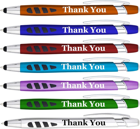 Thank You Greeting Gift Stylus Pens - 2 in 1 Multifunction Pen, 25 Pack
