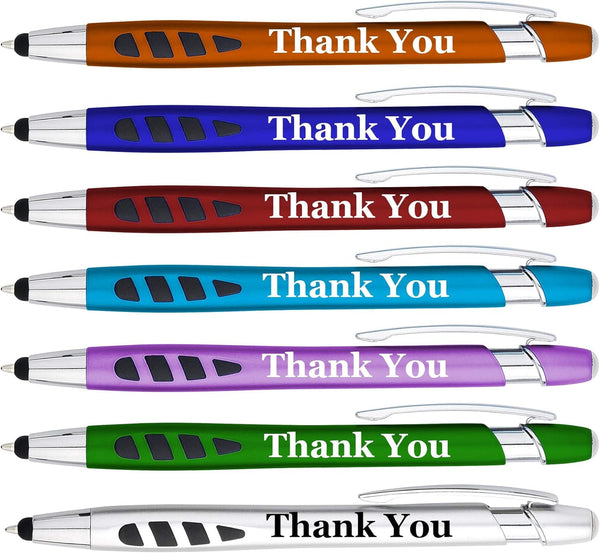Thank You Greeting Gift Stylus Pens - 2 in 1 Multifunction Pen, 25 Pack