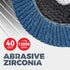 ABARPRO Flap Discs, 4-1/2-inch, Arbor Size 7/8-inch, T29 Zirconia Abrasive Grinding Wheel and Flap Sanding Disc, 40 Grit(10 Pack)