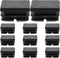 Homoyoyo 12pcs Black Plastic Square Tube End Inserts for Furniture Legs, Chair