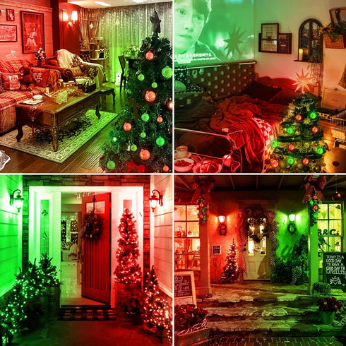 Red Light Bulb and Green Light Bulbs, 9W (6W Equivalent), E26 Base for Halloween Christmas Party Decor