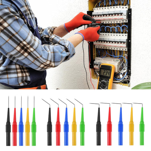 24PCS Set 3 Back Probe Kit,Banana Plug to Copper Alligator Clip Automotive Test Leads with Configurations Back Probe
