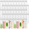 50 PCS 50 ML Clear Plastic Test Tubes with Screw Caps, Flat-Bottomed Bath Salt Containers for Candy
