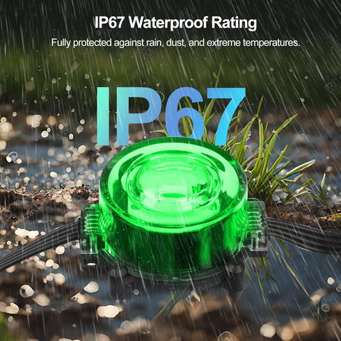 grestar 50FT IP67 Outdoor Ground Lights, Smart RGB Pathway Lights with APP/Remote Control, Music Sync, Timer Function