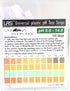 Plastic pH Test Strips, Universal Application, 100 Strips, pH 0.0-14.0, 0.5 pH Intervals