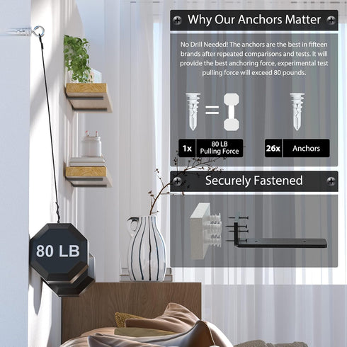 8 Pack 6 Inch, Floating Shelf Bracket Heavy Duty Hidden L Brackets, DIY Rustic Industrial Shelf Brackets with Modern