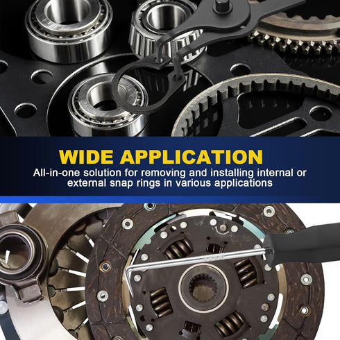 14PCS Set Set 45/90 0.038in 0.047in 0.070in 0.090in DASBET Snap Ring Pliers Heavy Duty Retaining Ring Pliers with Bent