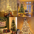 Wotilzeen 200LED 60FT 8 Warm White LED Christmas Tree String Lights Outdoor Waterproof Twinkle Lights for Bedroom