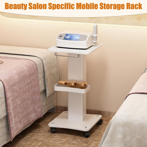 cdar Tray,3-Tier 4 70cm 35x38cm Salon Salon Rolling Cart Beauty Trolley with Silent Wheels & Brakes - ABS Beauty