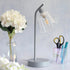 LD1080-GRY 16" Simple Designs Sleek Essentials Modern Industrial Metal Desk Lamp with Clear Glass Shade, for Office
