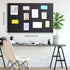 Large Cork Board 36" x 24", 6 Pack Felt Wall Tiles with 30 Pushpins, Dark Gray Bulletin Board