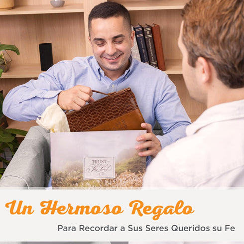 Forro para Biblia Yo se Los Planes Jeremiah 29:11, Grande, Christian Art Gifts, Dos Tonos Marrón