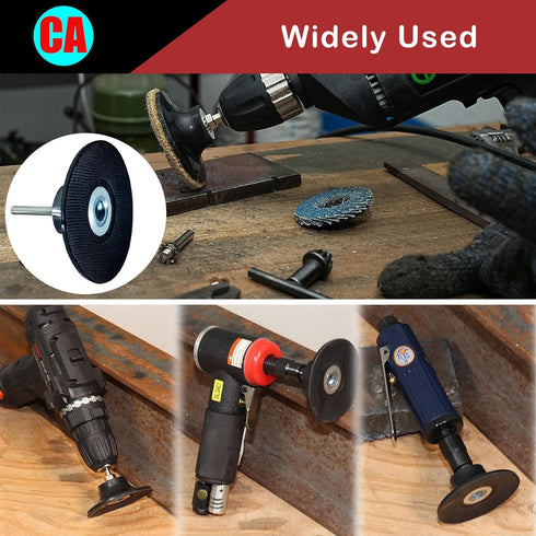 2PCS 3 inch 1/4" 3" Sanding Discs Holder Roll Lock Disc Pad Quick Change Disc Adapter with Shank for Sanding Disc Die