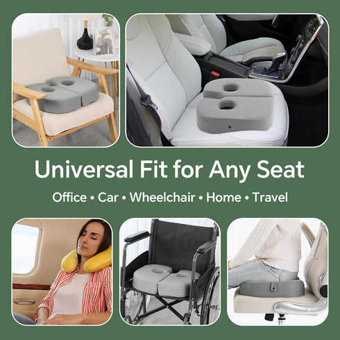 Tailbone, HOMBYS Piriformis Seat Cushion for Sitting, Double-Layer Foam Sciatica Seat Cushion with Coccyx Cutout