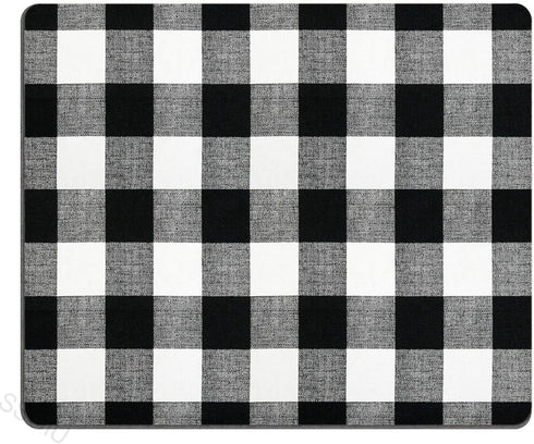 SSOIU Personalized Oblong Shaped Mouse Pad with Unique Black and White Buffalo Plaids Design