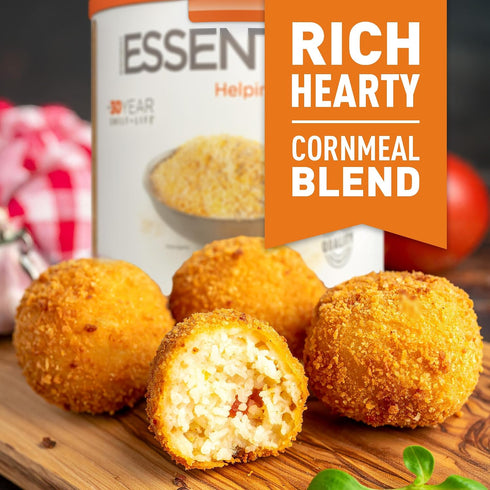 64 #10 30 Emergency Essentials Yellow Cornmeal | Allergy Friendly Pantry Staple | Serving Can | Dehydrated for Everyday