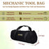 12 Inch Small Tool Bags for Men, Large Capacity Canvas Zipper Tool Tote Bag for Wrenches, Screwdrivers (Black)