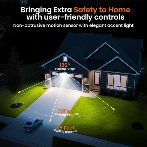 Mecanto 4000mAh 600 Battery Operated Motion Sensor Light Outdoor, Rechargeable Lumen Battery Powered Spotlight Outdoor