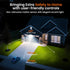Mecanto 4000mAh 600 Battery Operated Motion Sensor Light Outdoor, Rechargeable Lumen Battery Powered Spotlight Outdoor