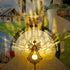 40.5 inches Starryfill Angel Stake Solar Lights with Crackle Glass Globe Waterproof Warm White LED, Height Metal Bronze