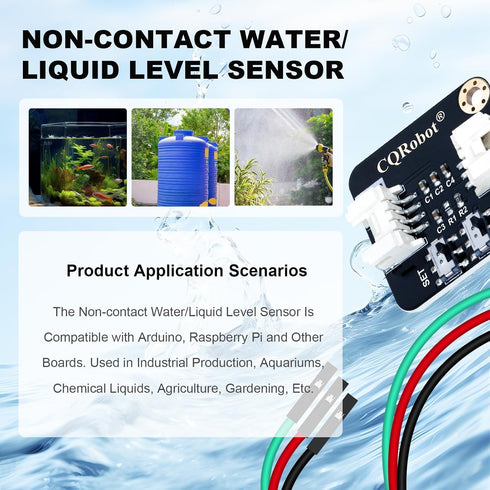 Non-Contact Water/Liquid Level Sensor Compatible with Arduino, Raspberry Pi for Industrial Production, Aquarium,