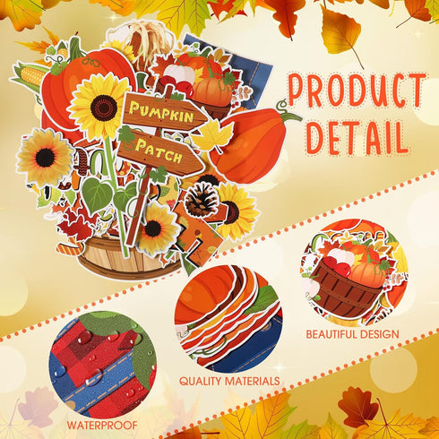 Pasimy 102 Pcs Fall Pumpkin Bulletin Board Classroom Decorations, Autumn Thanksgiving 3D Scarecrow and Honeycomb