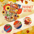 Pasimy 102 Pcs Fall Pumpkin Bulletin Board Classroom Decorations, Autumn Thanksgiving 3D Scarecrow and Honeycomb