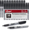 Permanent Markers Bulk, 32 Pack Black Fine Tip Waterproof Marker Set for School, Office, Home Supplies