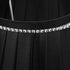 Cozy Pleated Table Lamp Shade Black Fabric with Rhinestones Soft Light Cover for Bedroom Living Desk and Floor Lamps